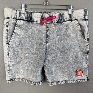 Pit Viper Gray Athletic Shorts with Pink and Yellow Accents